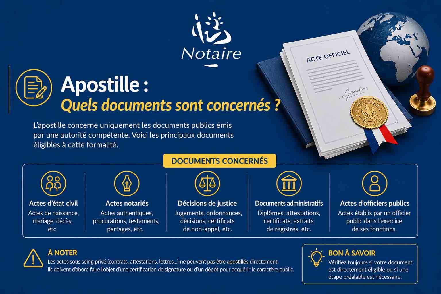 mode d'emploi apostille
